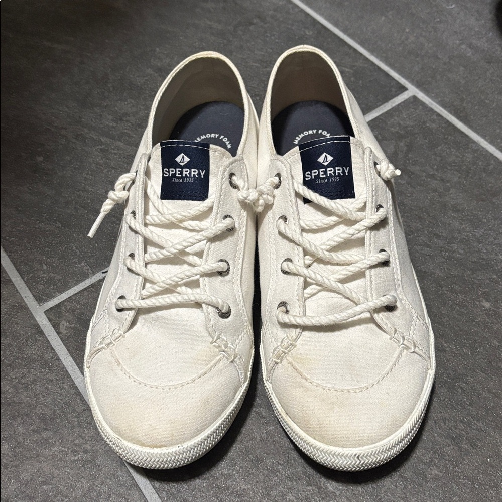Sperry Off-White Canvas Sneakers